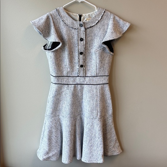 Shoshanna Dresses & Skirts - Shoshanna Chic Gray Tweed Dress with Black Accents
